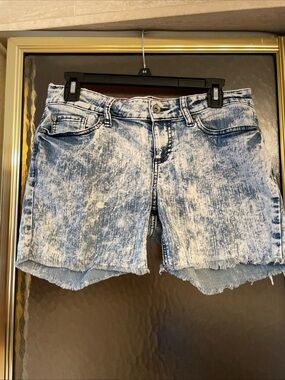 Lovesick The Skinny Jean Shorts Juniors Size 9 Stretchy Acid Wash Denim Cut Off